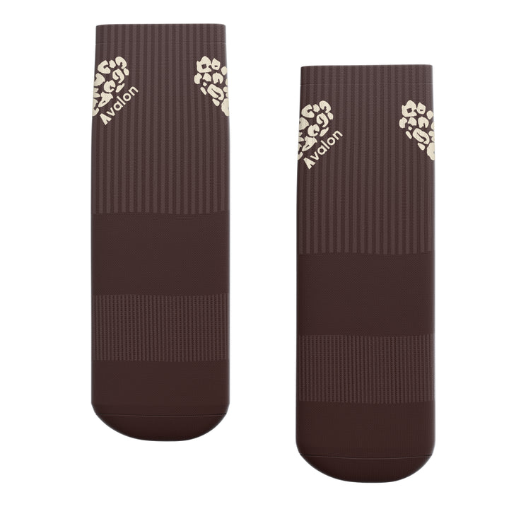 RAWR Crew Grip Socks - Brown