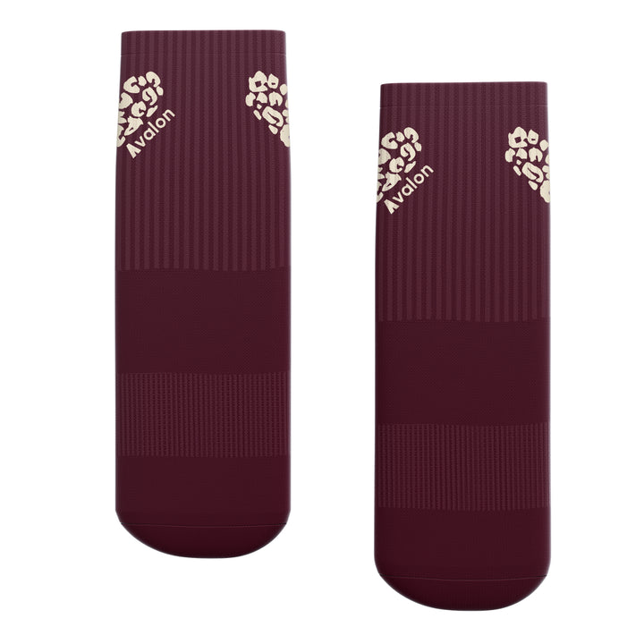 RAWR Crew Grip Socks - Burgandy